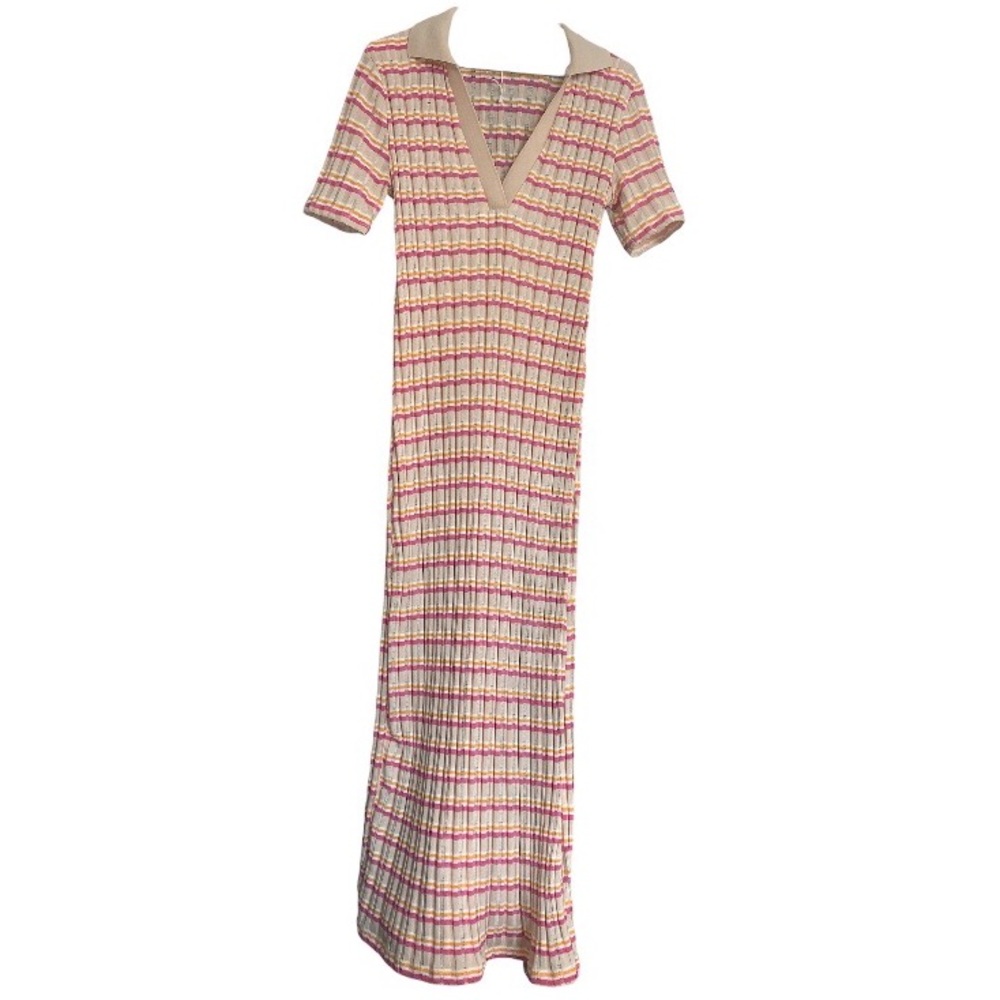 Zara Striped Dress with Polo Collar - Picture 9 of 14